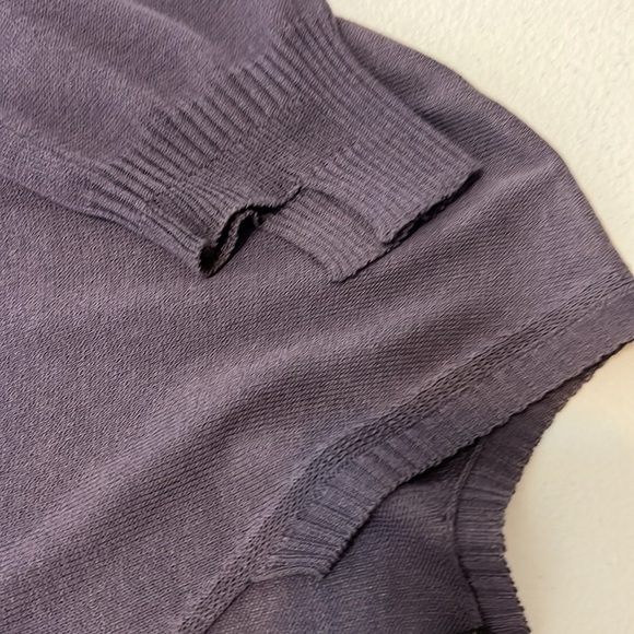 Crea Concept Wrap Knit Top Cotton Blend Purple Made in Italy Sz S - Picture 9 of 11
